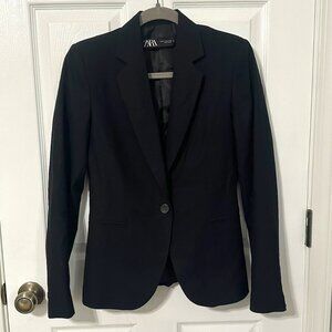 Zara Black Blazer, Suit Jacket, Office Wear